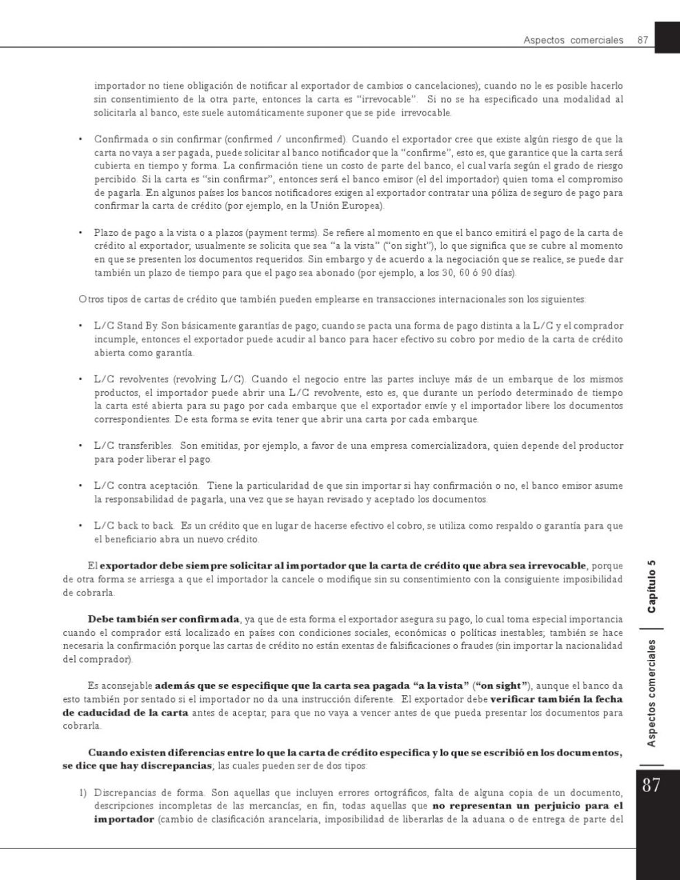 Carta de credito confirmada y no confirmada Actualizado octubre 2022