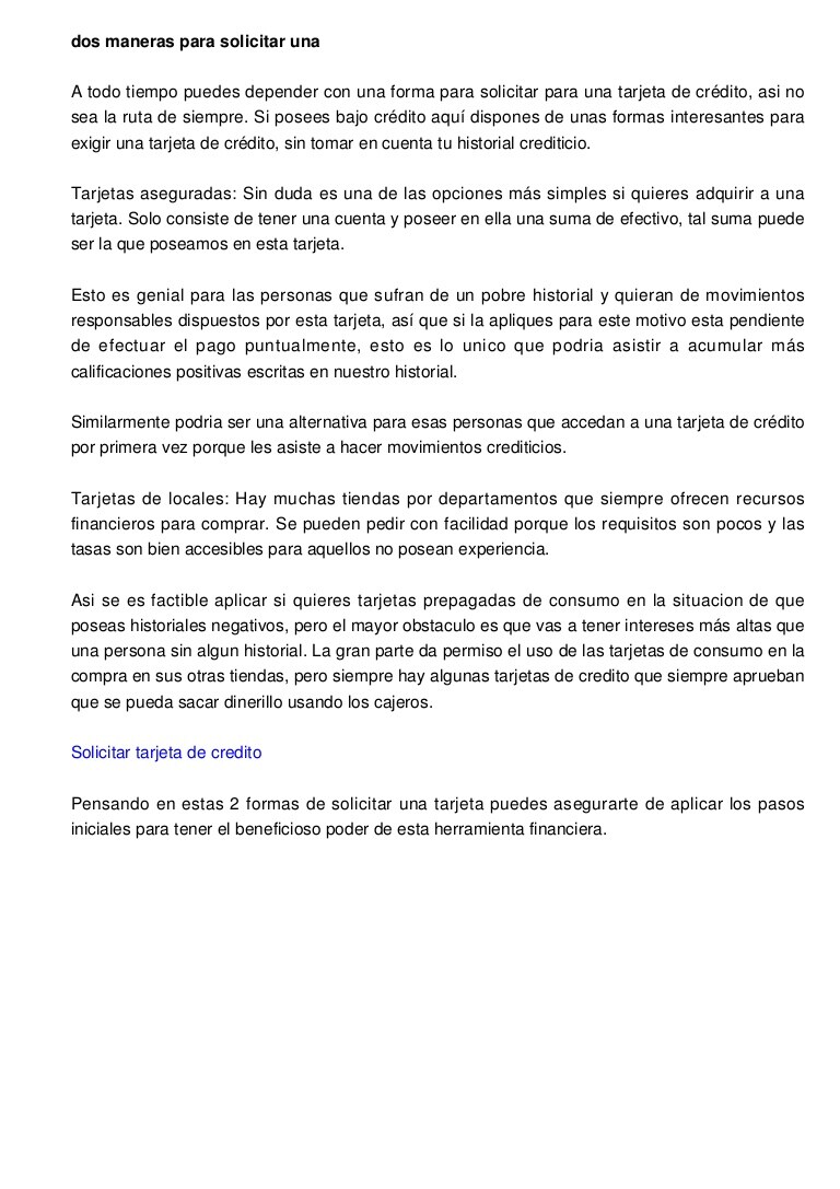 Aplicar para una tarjeta de credito  Actualizado noviembre 2022